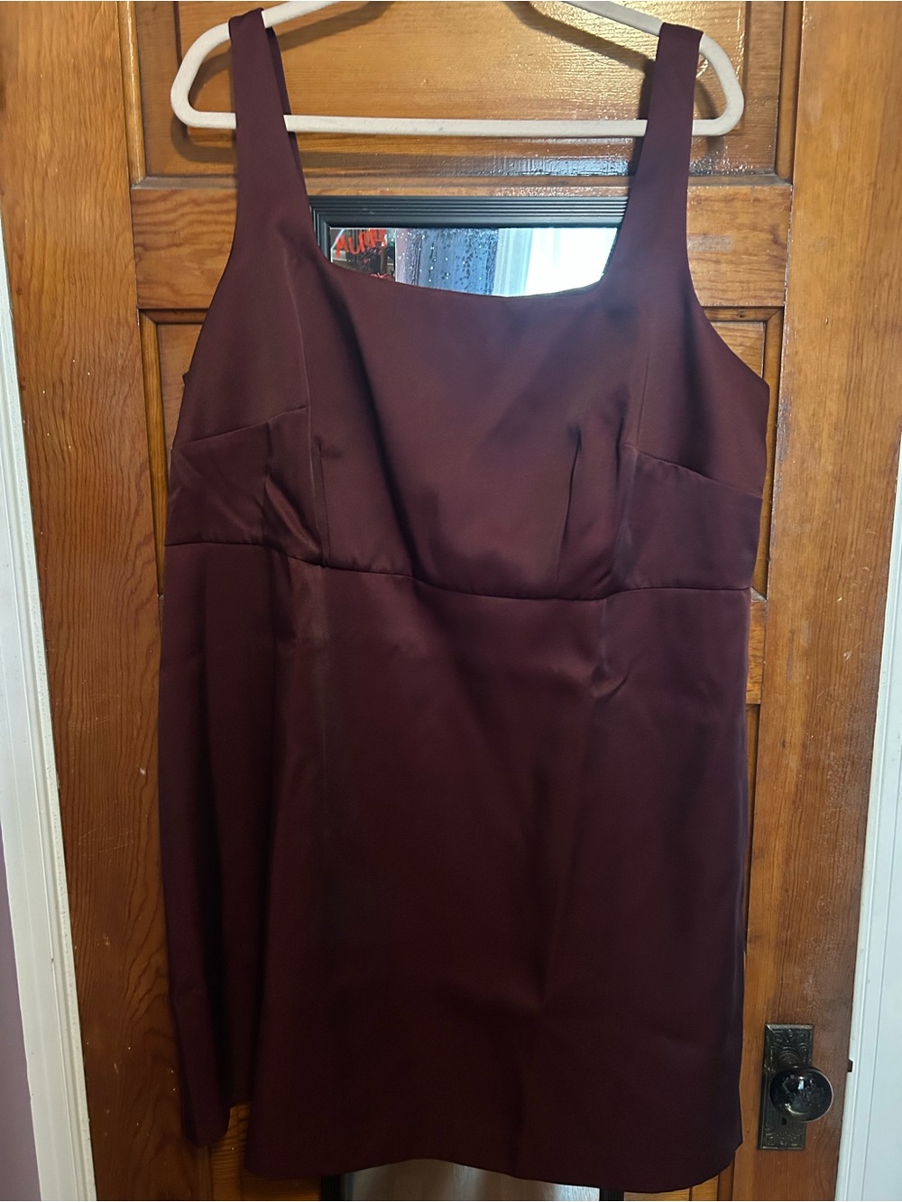 a new day Maroon Square-Neck Mini Dress